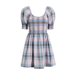 EUC Hill House Naia Nap Dress in Pink Spring Plaid size Medium